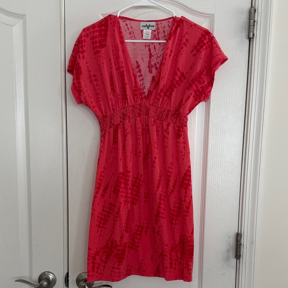 Coral Red Mini Dress